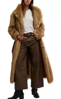 Free People Misha High Rise Barrel Vegan Leather Jeans