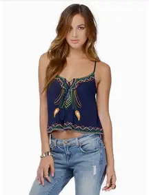 Tie Front Keyhole Top