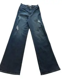 SWANK Blue Distressed Flare Jeans