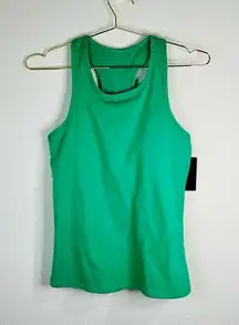 Hurley Green Racerback Athletic Tank with Built in Bra Size Medium Poly Blend