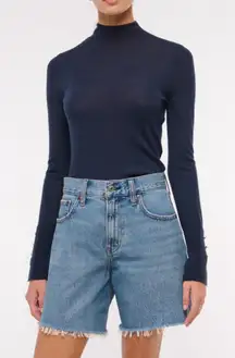 Abercrombie &‎ Fitch The Loose Short High Rise Jean Shorts Size 35 Size 20W NWT