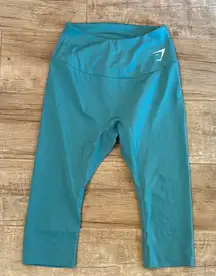 Gymshark Teal Capri Leggings- size XS/S