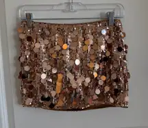 SHEIN Rose Gold Mini Skirt 