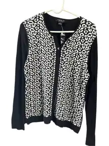 NWT August Silk Heritage size XL leopard print cardigan.