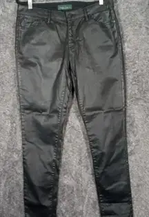 Lauren Ralph Lauren faux coated leather women's skinny jeans size 12