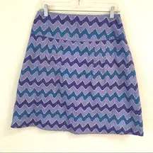 Royal Robbins wave print a-line skirt 4