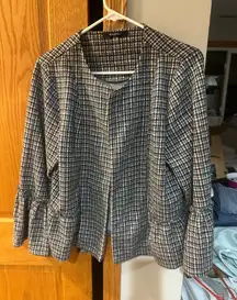 August Silk Black and White Checkered Jacket