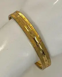 Monet vintage gold bangle bracelet