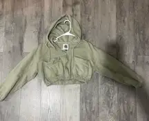 Green Marshall’s Crop top Hoodie