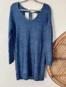 blue long sleeve sweater dress size medium