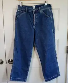 Gap Vintage  Carpenter Blue Wide Leg Jeans Women’s Size 12 Loop Pockets