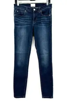 Caslon size 27 skinny blue denim jeans‎ nondistressed dark wash