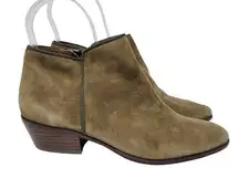 Sam Edelman Petty Suede Tan Brown Heeled Booties Shoe W Flaws Size 7.5