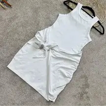 Goodnight Macaroon Aimee Front Tied Wrap Tank Dress Sleeveless in White Size M