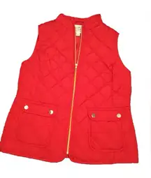 Quilted Red Womens  Vest