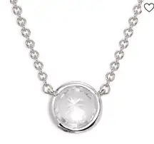 Adriana Orsini Chanel Rhodium Plated Cubic Zirconia Pendant Necklace NWT