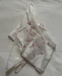 White and pink cherry blossom petals print bandana 0811