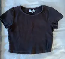 Ribbed chocolate baby tee