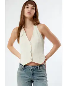 L.A. Hearts Cream Corset Top Size Medium NWT