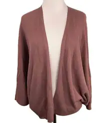 Lululemon Mauve Open Front Long Sleeves Cashlu Knit Ribbed Cardigan