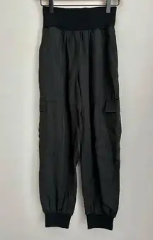 Bishop + young Anthropologie women black Pull On elastic waist joggers pockets S