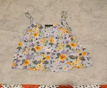 Forever 21 Floral Camisole in Yellow and Purple