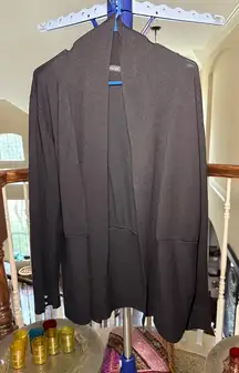 Chic Black Open Front Cardigan