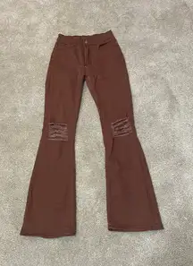 Flared Brown Jeans