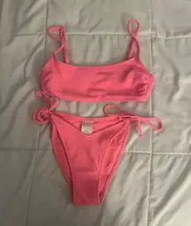 pink bikini set