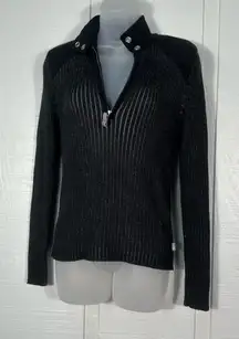 The North Face Women’s A5 Series 1/4 Zip Black Ribbed Pullover Size Medium EUC