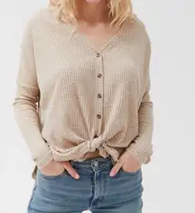 Oversized Oatmeal Thermal Top