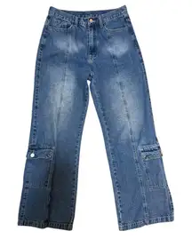 Cider Cargo Pocket Wide Leg Jean