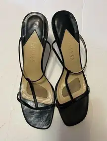 Ralph Lauren slip on black heels size 9.5