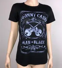 Zion Rootswear Johnny Cash Man in Black T-Shirt