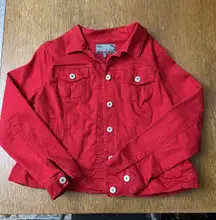 Torrid Red Denim Stretch Jean Jacket women's Size 1X