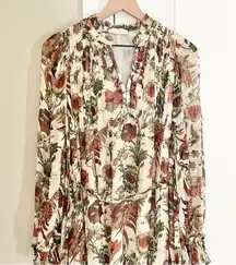 Ulla Johnson  Anais Freesia Floral Silk Chiffon Minidress Size Small