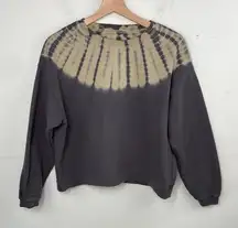 Madewell Tie-Dye Resourced Cotton Swing Sweatshirt Crewneck Small Grey