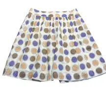 Edme‎ Esyllte Anthropologie Skirt Womens S Polka Dot Print Pleated Cotton Lined