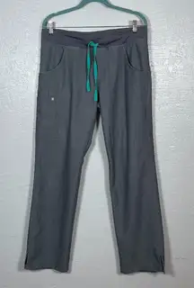 Figs Women M Graphite Gray Kade Cargo Scrub Pants Yoga Waistband Pocket