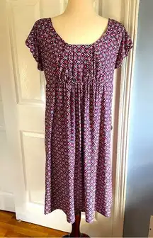 Purple Geometric Dress Size Large