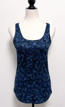 Lululemon Studio Racerback Mystic Jungle Hawk Harbor Blue Black Scoop Neck Tank