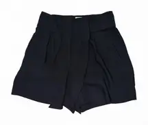 H&M Size 6 Women’s Dressy Casual Black Shorts Wide Leg High Rise Front Tie