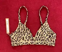 SKIMS fits everybody triangle bralette in sienna jaguar print size S