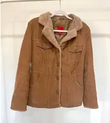 Vintage Esprit Tan Corduroy Fur Jacket