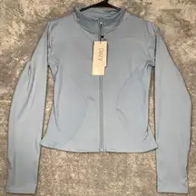 Dazy Women’s Full Zip Jacket Blue Size XL Long Sleeve Activewear Athleisure