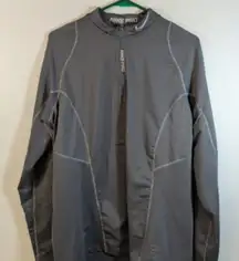 Nike Pro Hyperwarm Fitted 1/4 Zip Longsleeve Top Womens Sz Large Gray