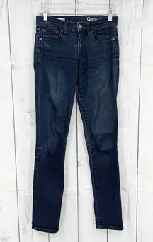 Gap  Slim Straight womens stretchy jeans dark wash mid rise Size 26 Regular