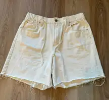 Tan Denim Shorts