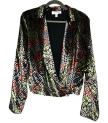Anthropologie Attitwa Velvet Blazer Size 12