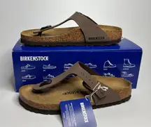 Birkenstock Gizeh BS Thong Sandal in Mocha Birko-Flor (Narrow)